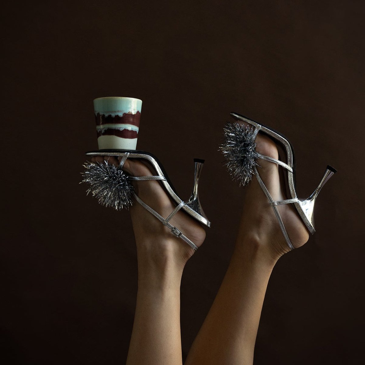 70s Ceramics Christmas Special Candle - Frosted Leaves