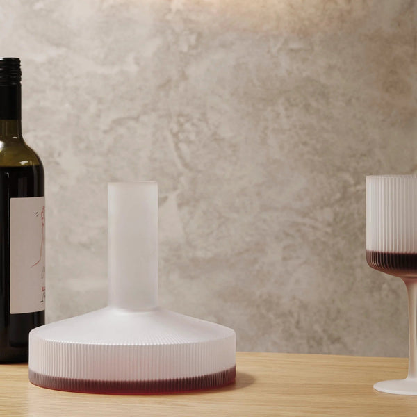 Ripple Wine Carafe - Frosted