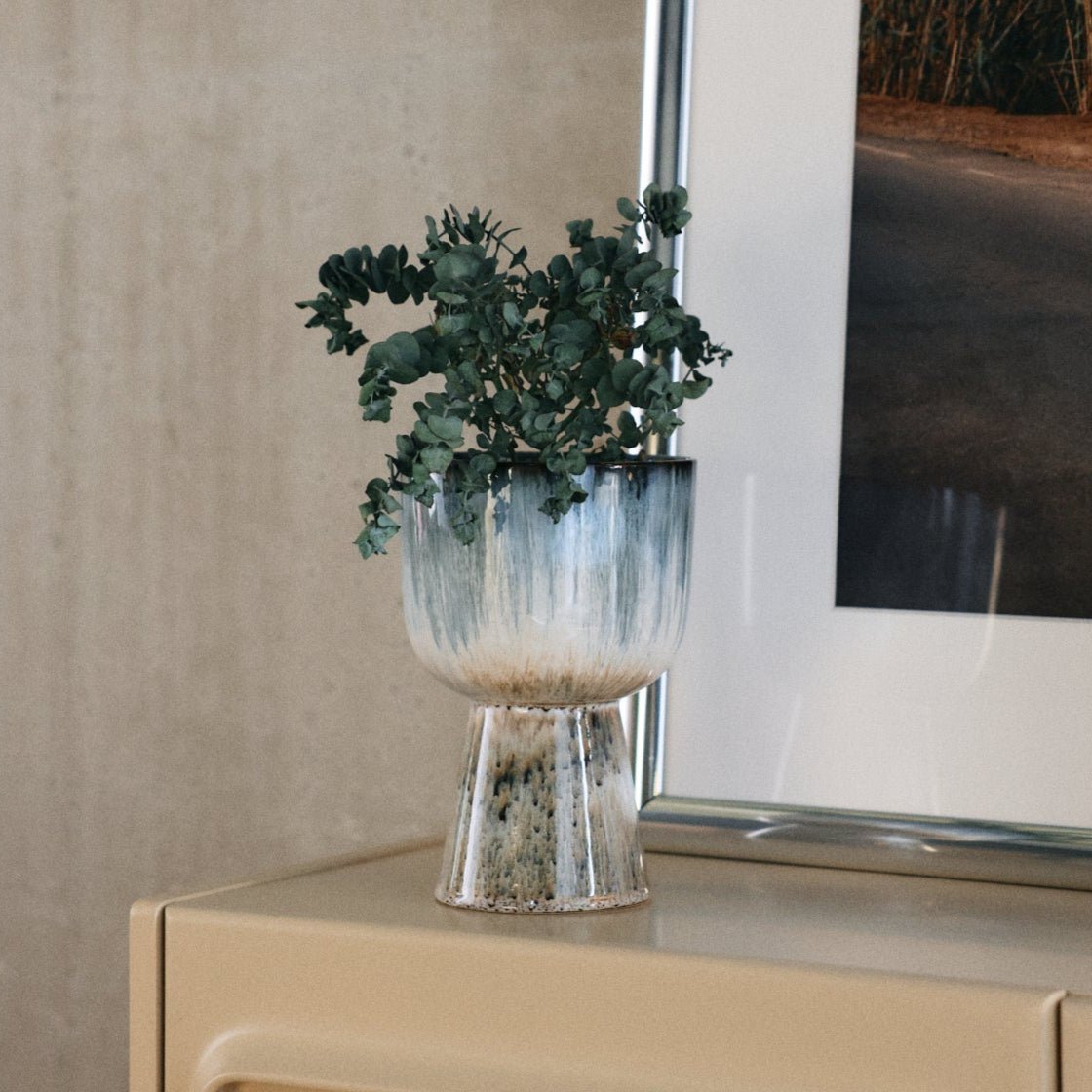 Retro Flower Pot - Glacier