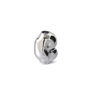 Gleam Glass Small Vase - Chrome