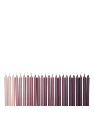 Ombre Candels Set of 24 - Dark Grape