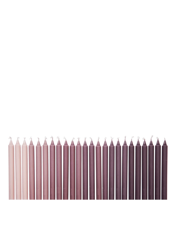 Ombre Candels Set of 24 - Dark Grape