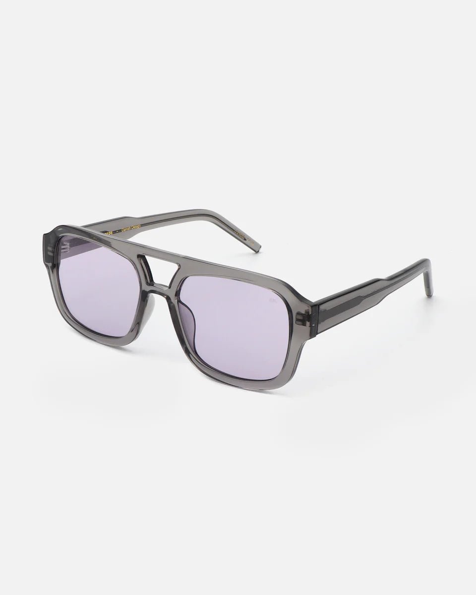 Grey transparent A. Kjaerbede Kaya sunglasses with sleek frame and tinted lenses, stylish and lightweight for everyday wear.