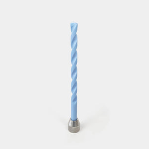 Metal Drill Bit Candle - Light Blue