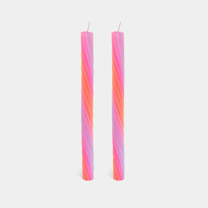 Rope Candle Sticks by Lex Pott - Orange set of 2