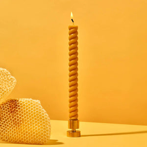 Spiral Beeswax Kerzen, 2er Set - Natur