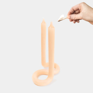 Twist Candle Sticks by Lex Pott - Peach