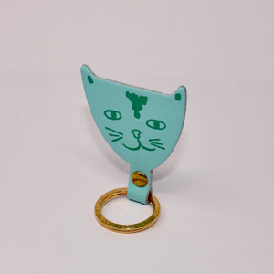 Cat Key Fob - Turquiose