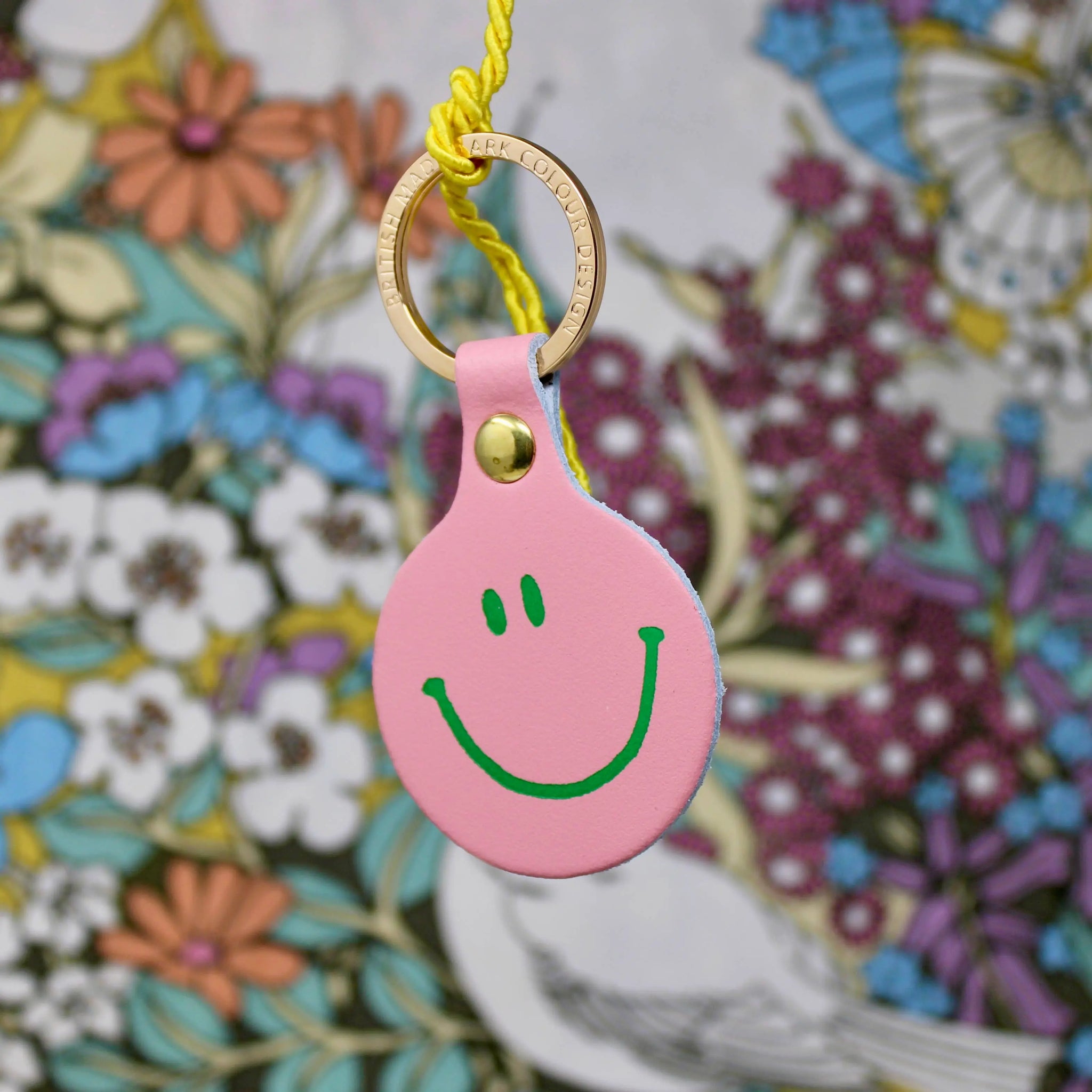 Feeling Lush Smilie Face Key Fob - Pink