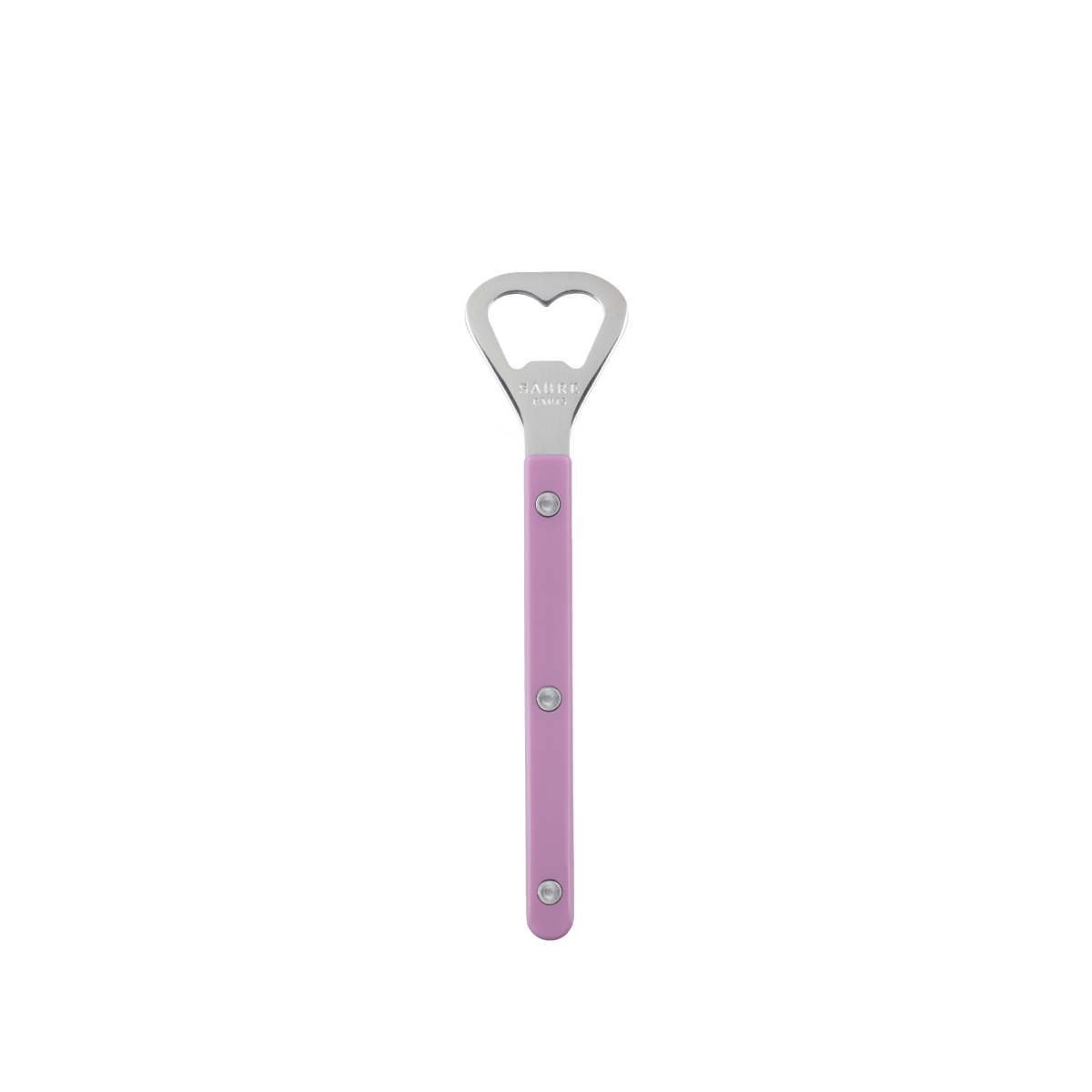 Hallesches Haus bistro style bottle opener made of metal with a wooden handle, designed for opening beer bottles.