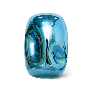 Blue Chrome Vase