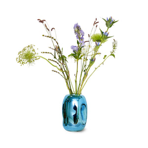 Blue Chrome Vase