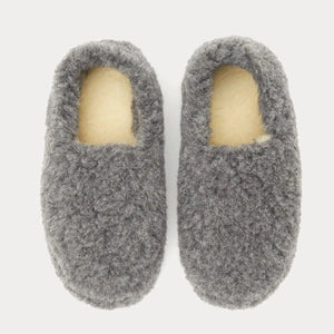 Unisex-Hausschuhe aus Wolle – Graphit