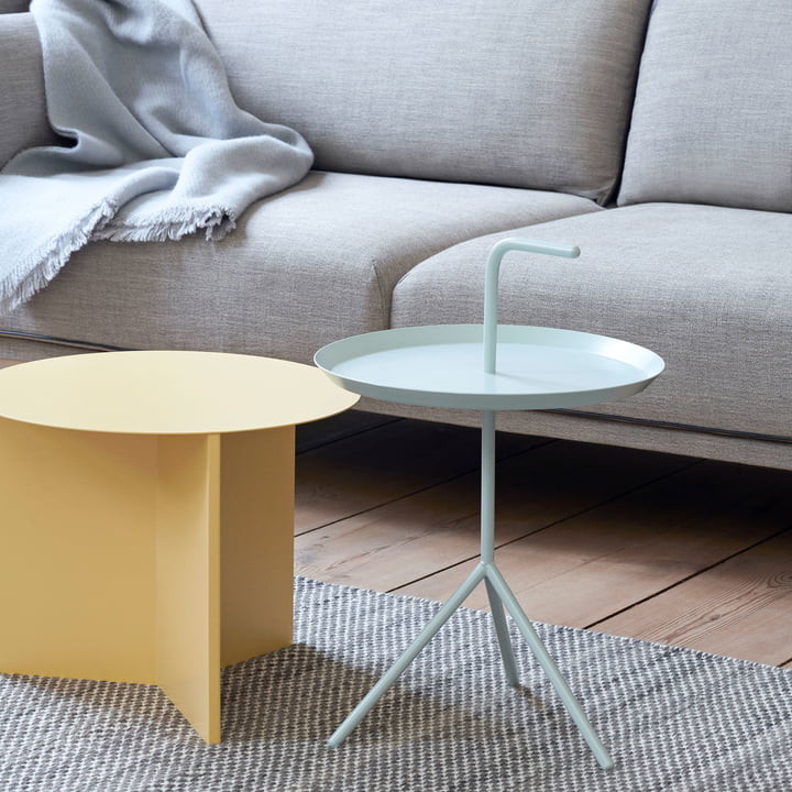 SLIT TABLE ROUND Ø45 X H35,5 LIGHT YELLOW | Hallesches Haus