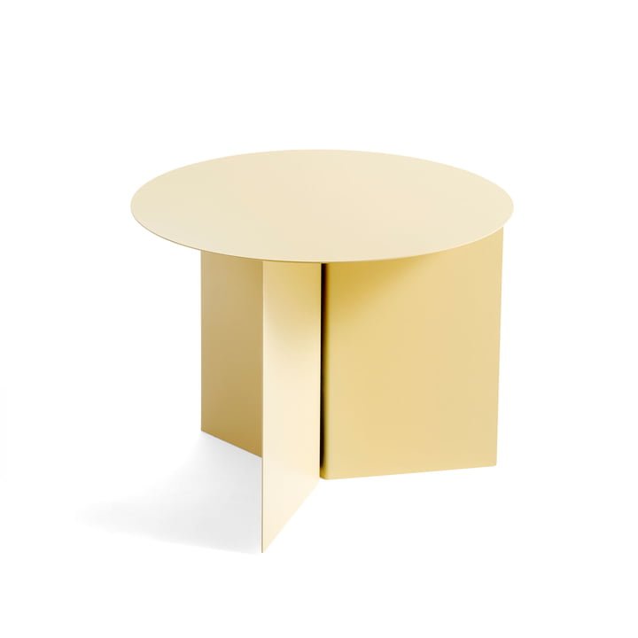 SLIT TABLE ROUND Ø45 X H35,5 LIGHT YELLOW | Hallesches Haus