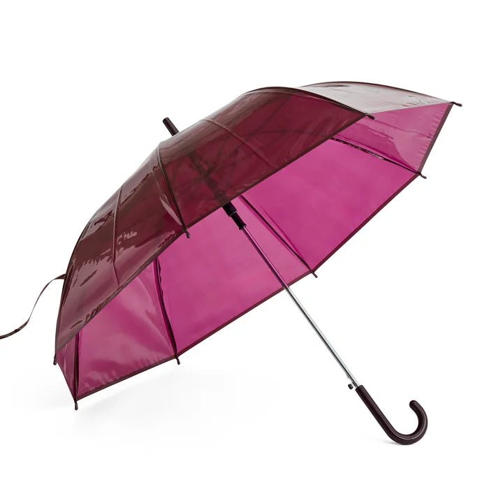 HAY Canopy Umbrella with a sleek black canopy and sturdy pole, ideal for outdoor shading and modern patio decor.