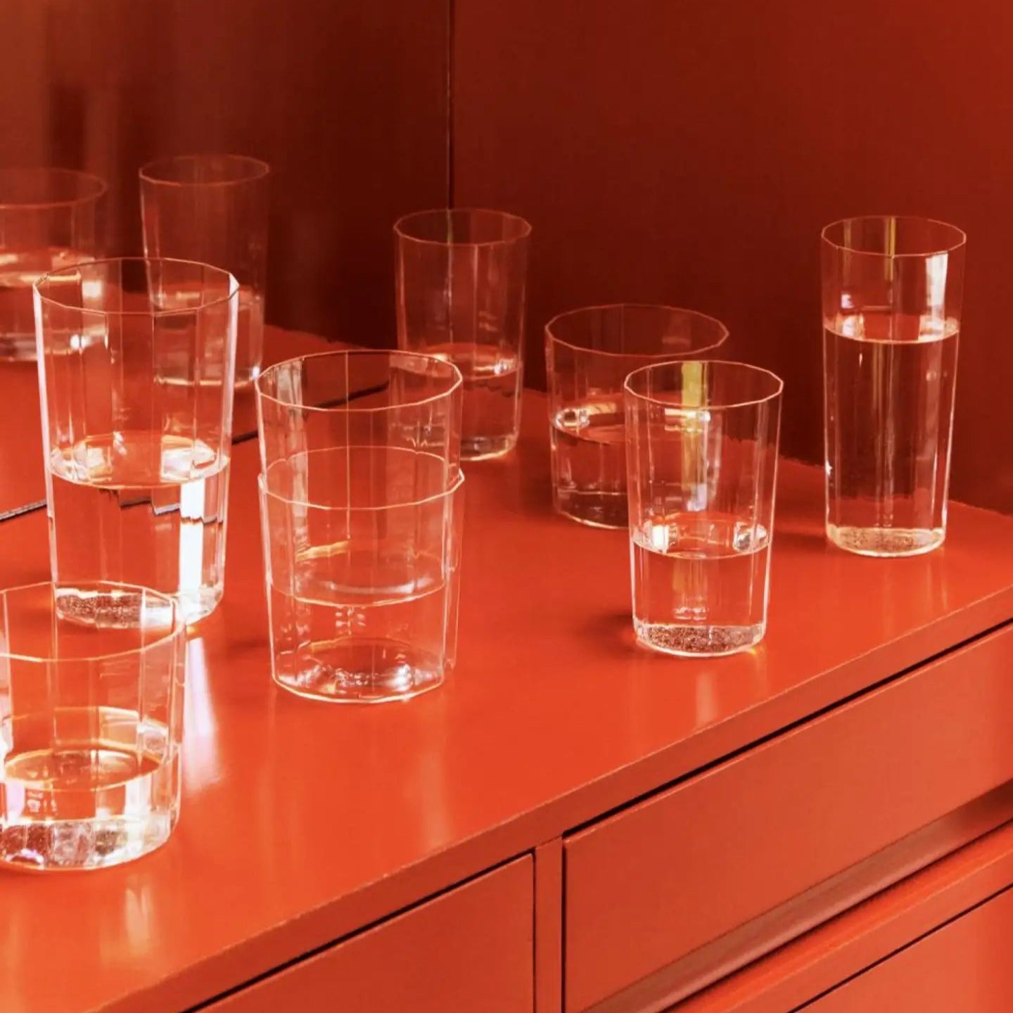 Angle Glass-Set of 4 Large -Clear