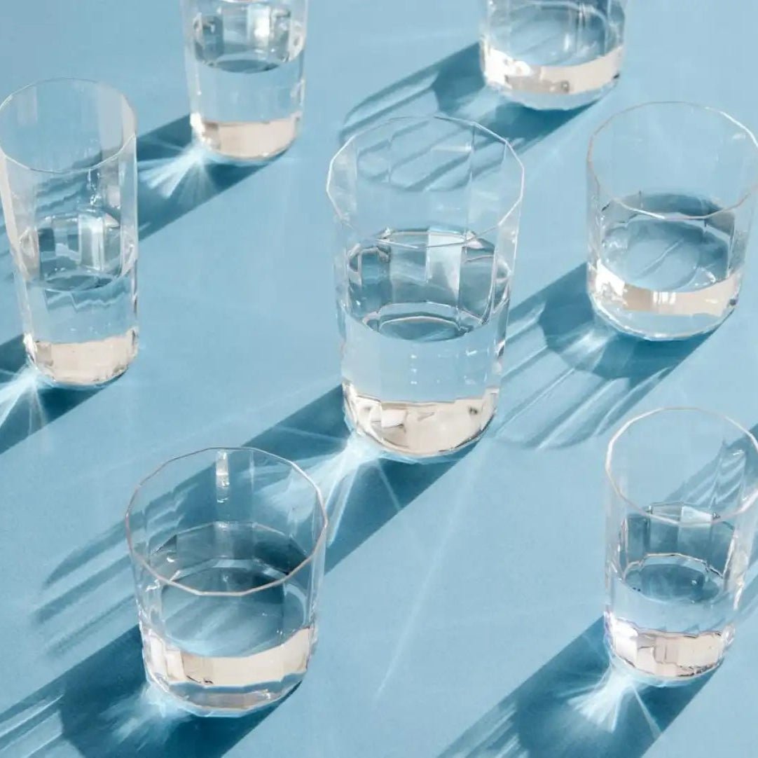 Angle Glass-Set of 4 Large -Clear