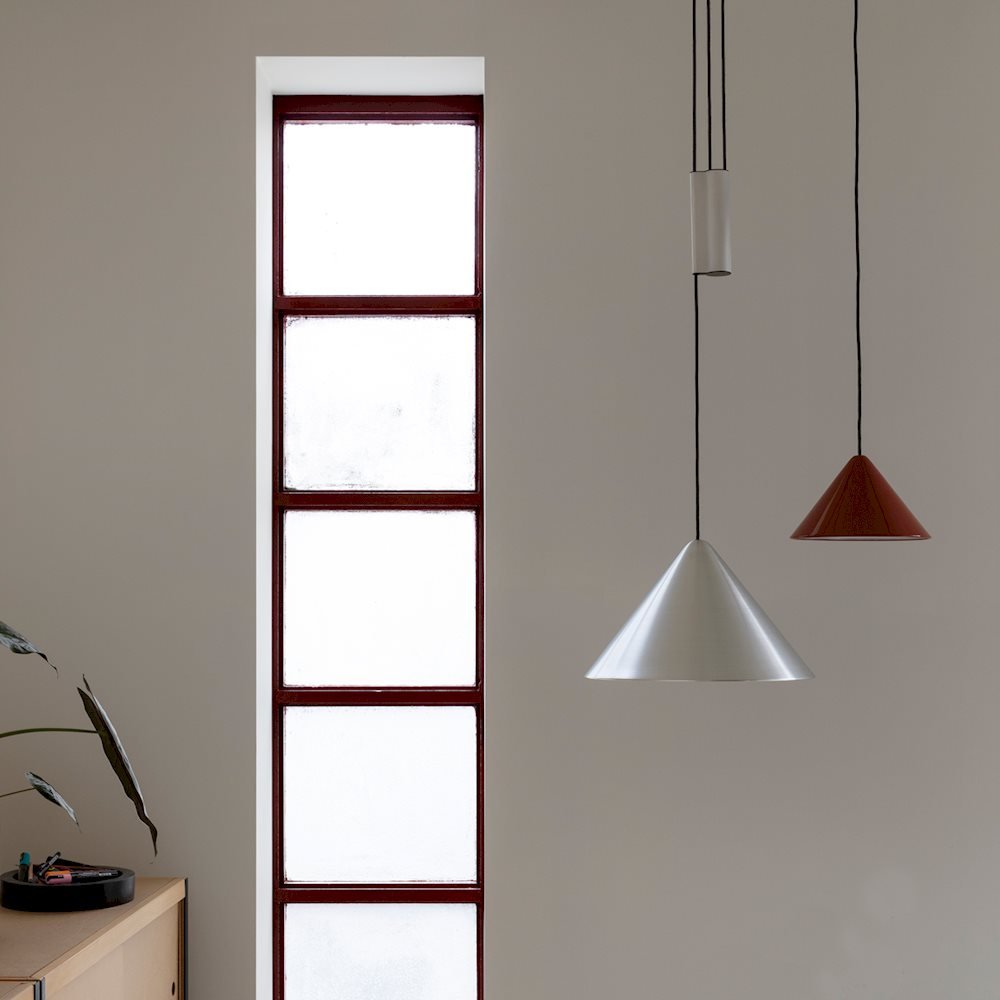 HAY Compass Adjustable Pendant - 430 Brushed Alluminium