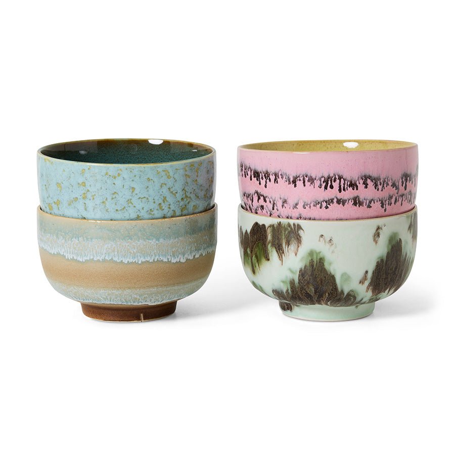 70s Ceramics: Noodle Bowls Dada (Set of 4)