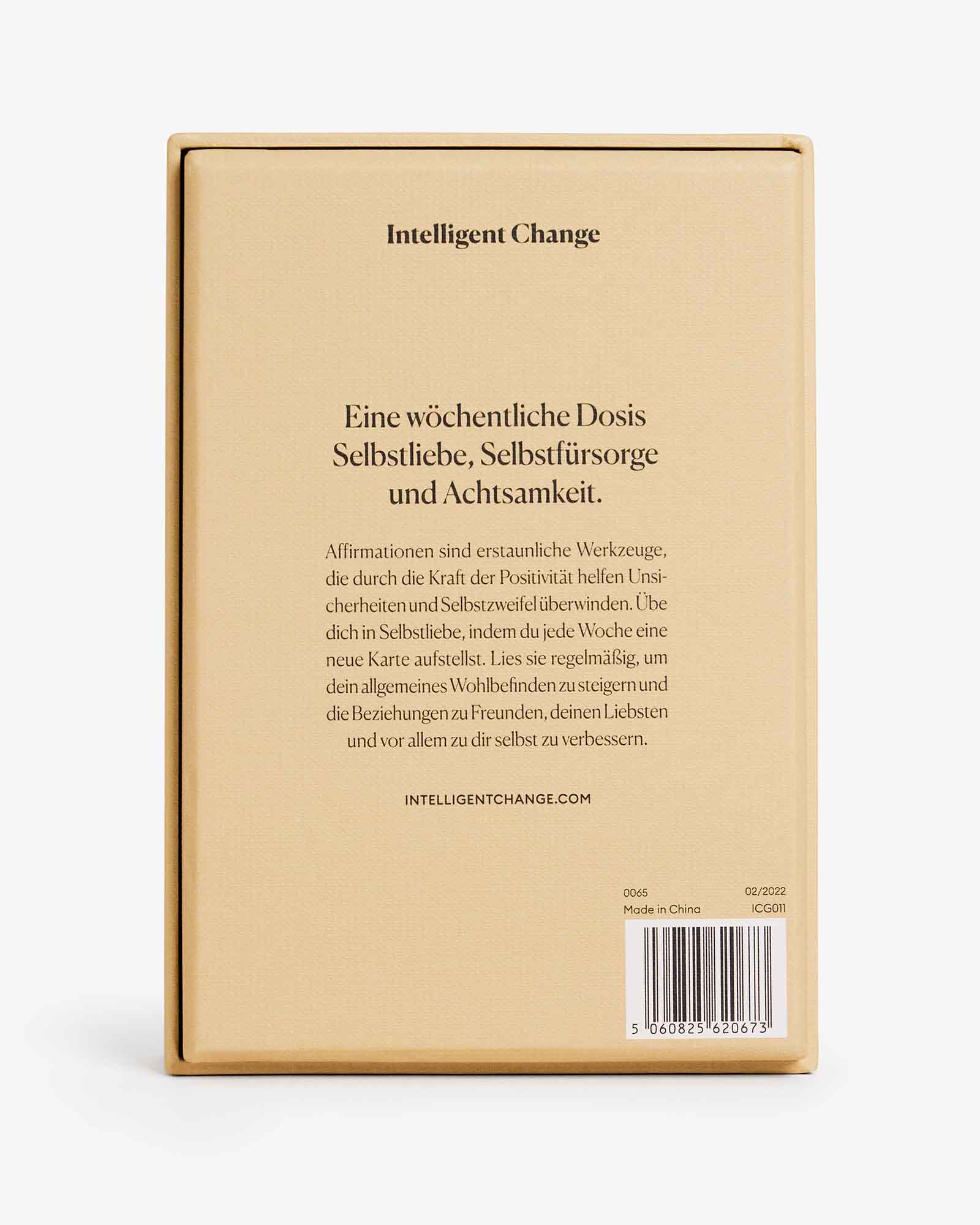 German edition mindful affirmations display cards by Intelligent Change, featuring inspiring positive messages on individual cards.
