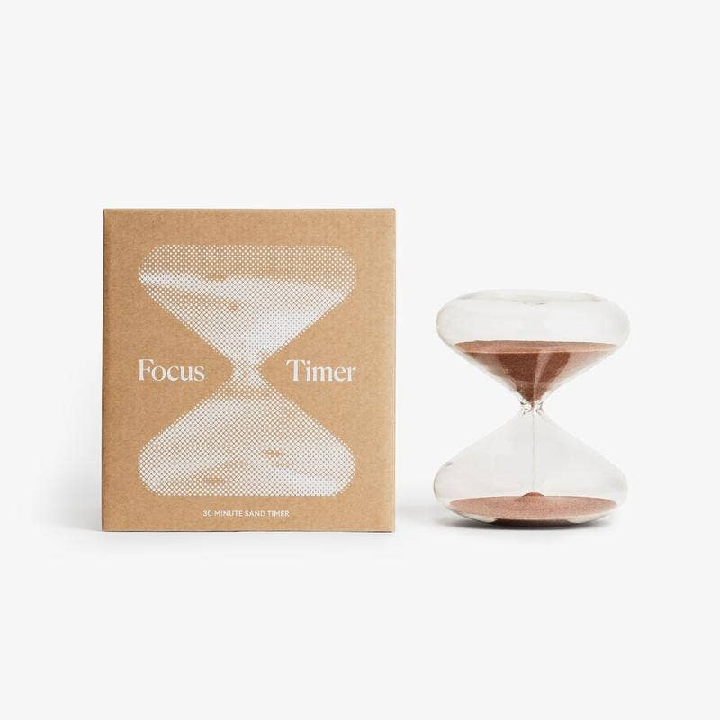 Mindful Focus Sanduhr 30 Minuten, Glas-Sanduhr