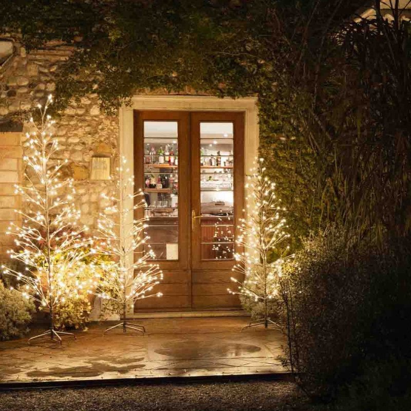 Iron LED Starlight Christmas Tree by Fiorira un Giardino, 180cm, indoor/outdoor, with lights and plug, festive holiday decor