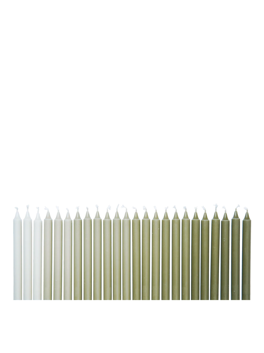 Ombre Candels Set of 24 - Khaki