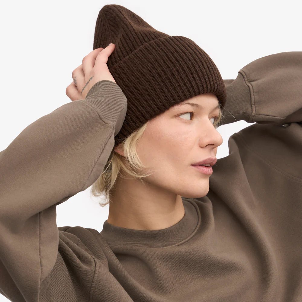 Nachhaltiges Beanie aus recycelter Merinowolle
