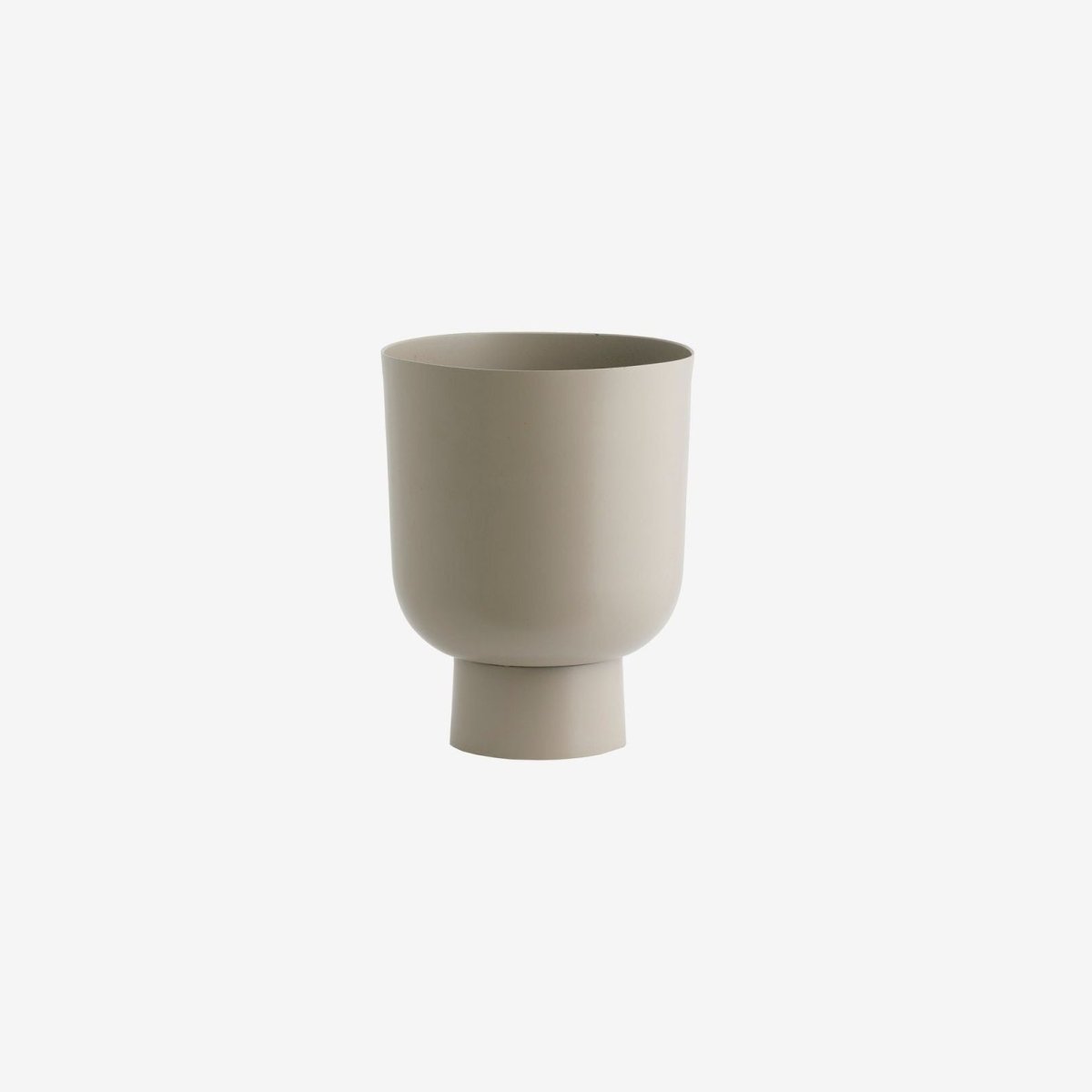 Small beige GALOA planter by Nordal A/S, a stylish ceramic plant pot with a smooth finish and modern design.