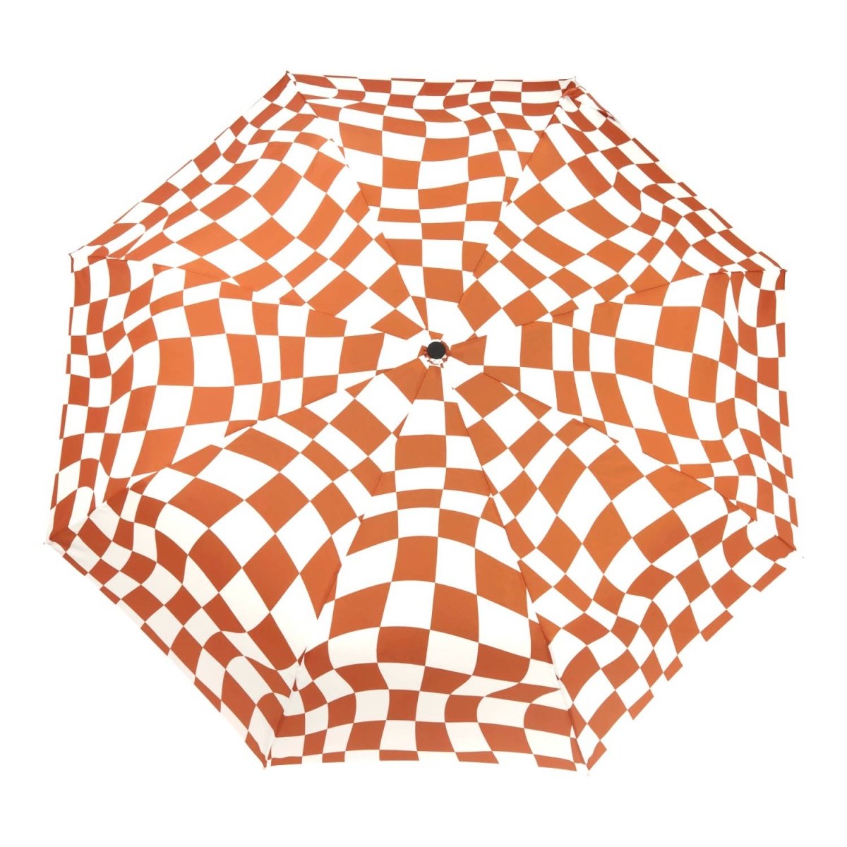 Peanut Butter Checkers Eco-Friendly Duckhead Umbrella by Original Duckhead EU, showcasing vibrant checkered pattern and eco-friendly design.
