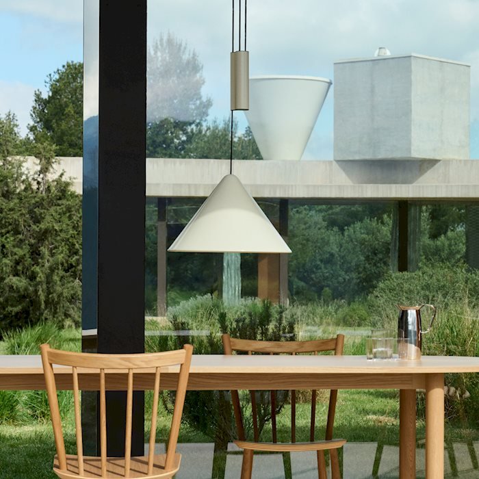 HAY Compass Adjustable Pendant - 430 Brushed Alluminium