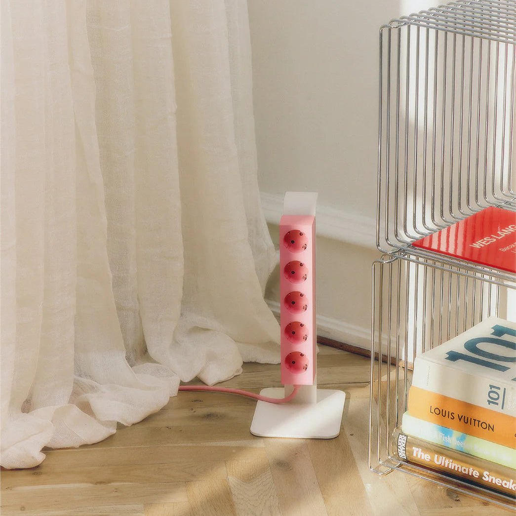 Pedestal Power Beam 2m power strip with multiple outlets and cable management features, designed for convenient electrical connectivity.