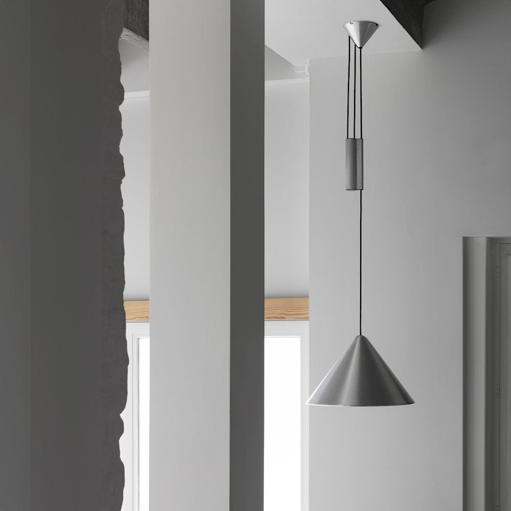 HAY Compass Adjustable Pendant - 430 Brushed Alluminium