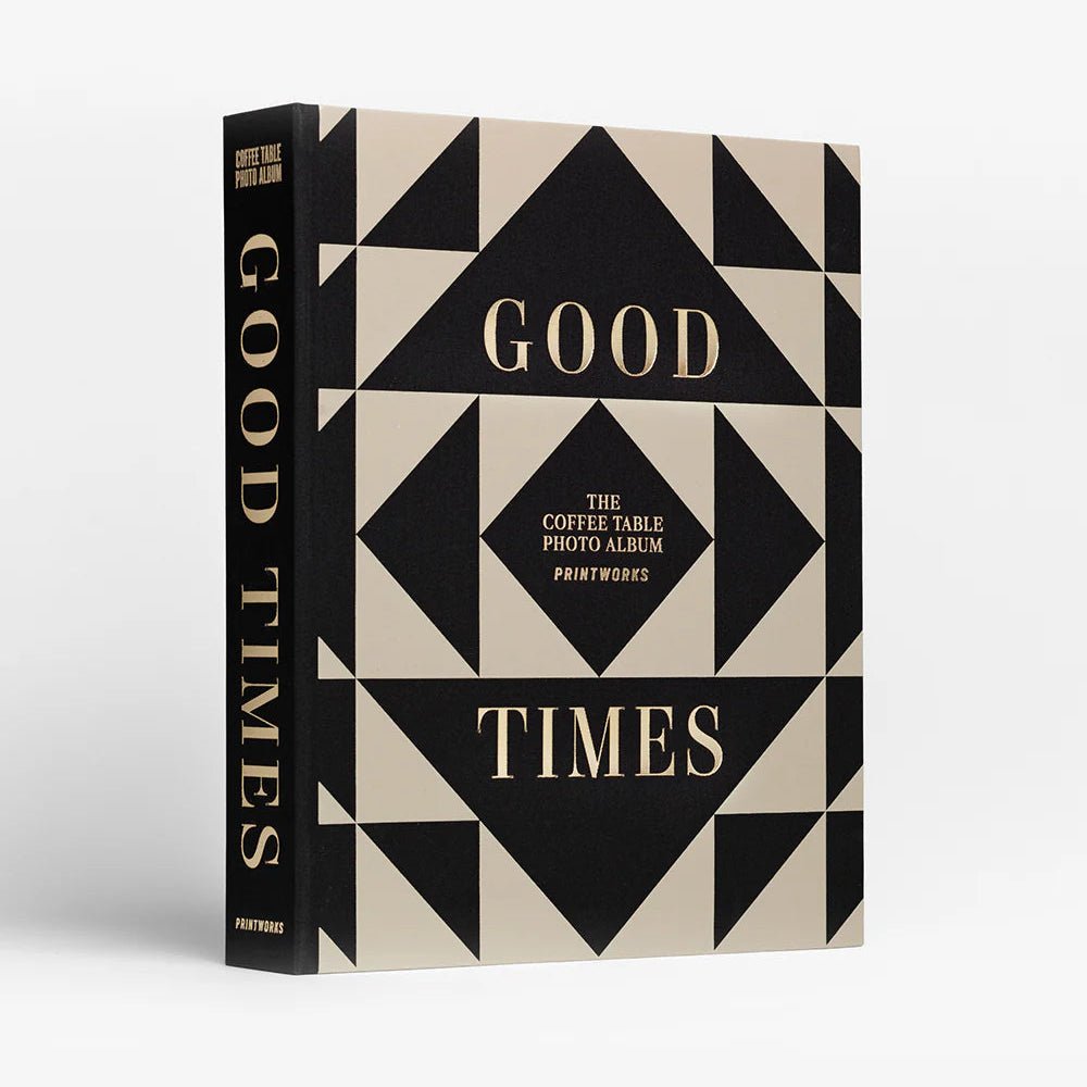 Printworks Good Times photo album with colorful cover and multiple pages for preserving cherished memories.
