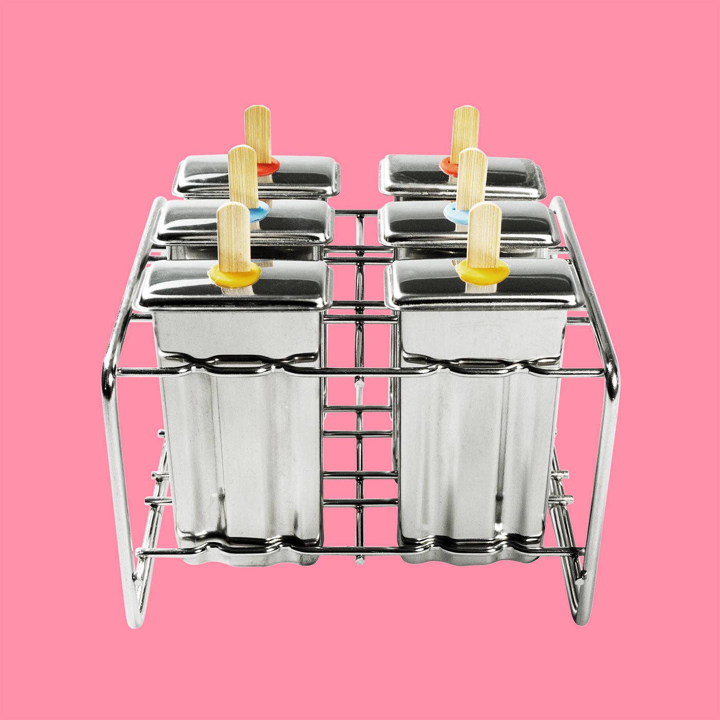 Pulito flat kitchen popsicle mold with multiple slots for making frozen treats at home.