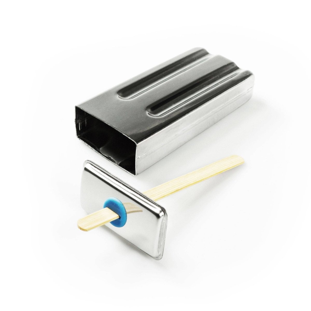 Pulito flat kitchen popsicle mold with multiple slots for homemade frozen treats in bright colors.