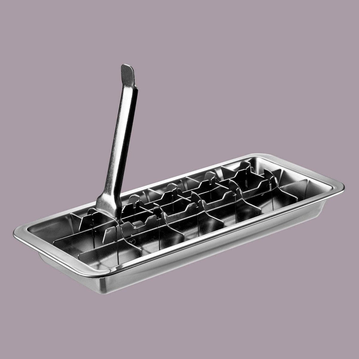 Pulito Lift Out Ice Cube Tray with flexible silicone edges for easy ice removal and durable plastic construction.