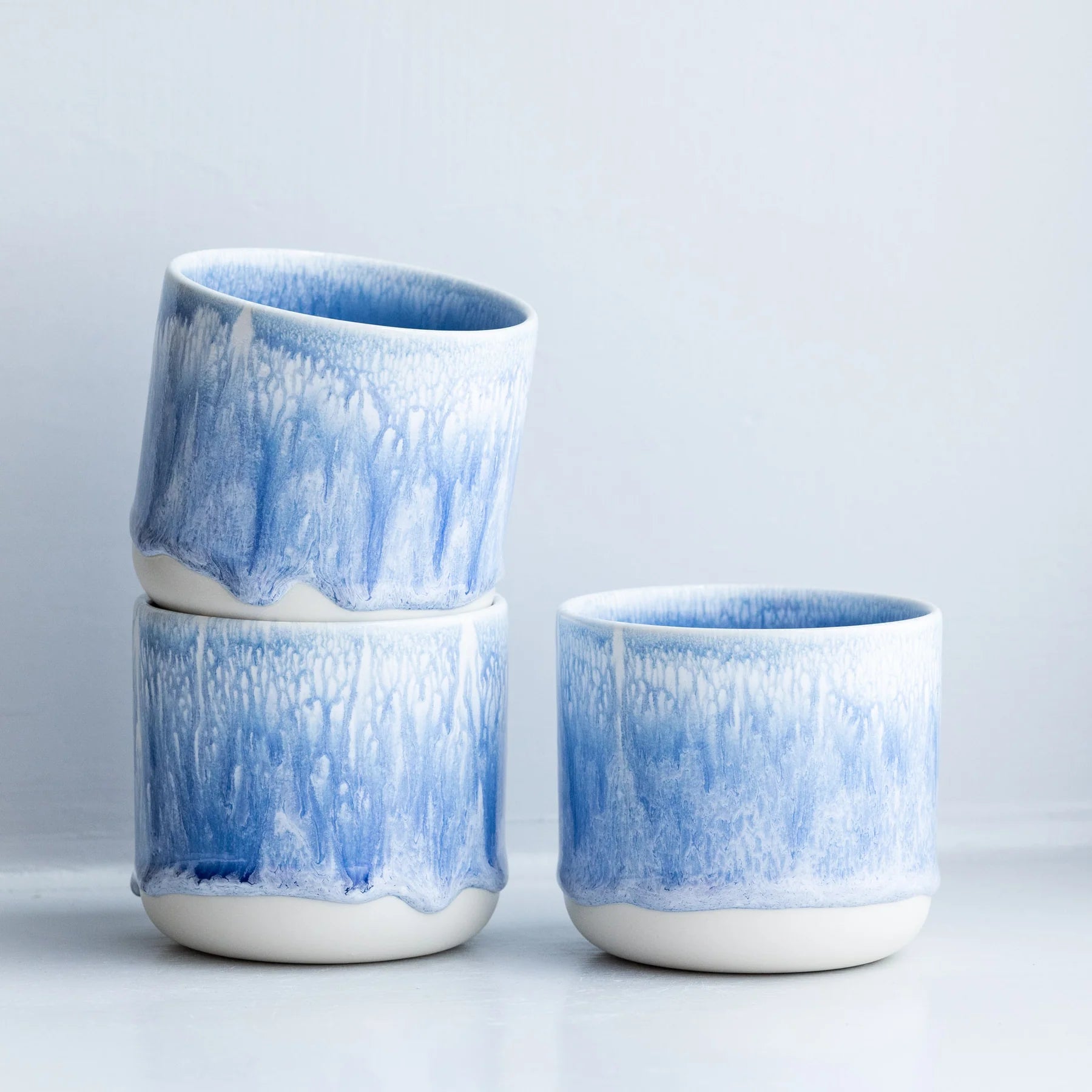 Studio Arhoj Colombia Quench Cup, ceramic vessel with colorful glaze and unique design, handcrafted by Studio Arhoj.