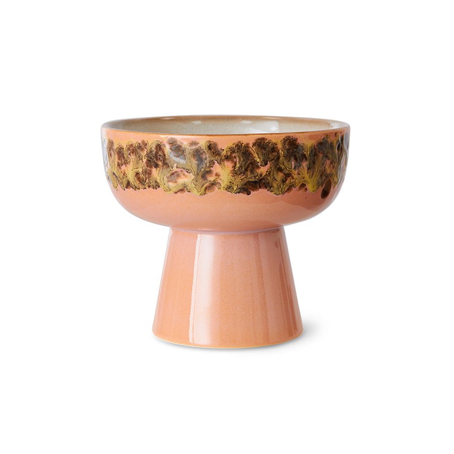 70s Ceramics: Tapas Bowl on Base - Lush