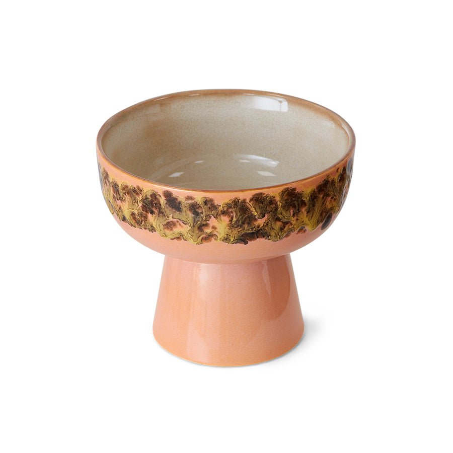 70s Ceramics: Tapas Bowl on Base - Lush