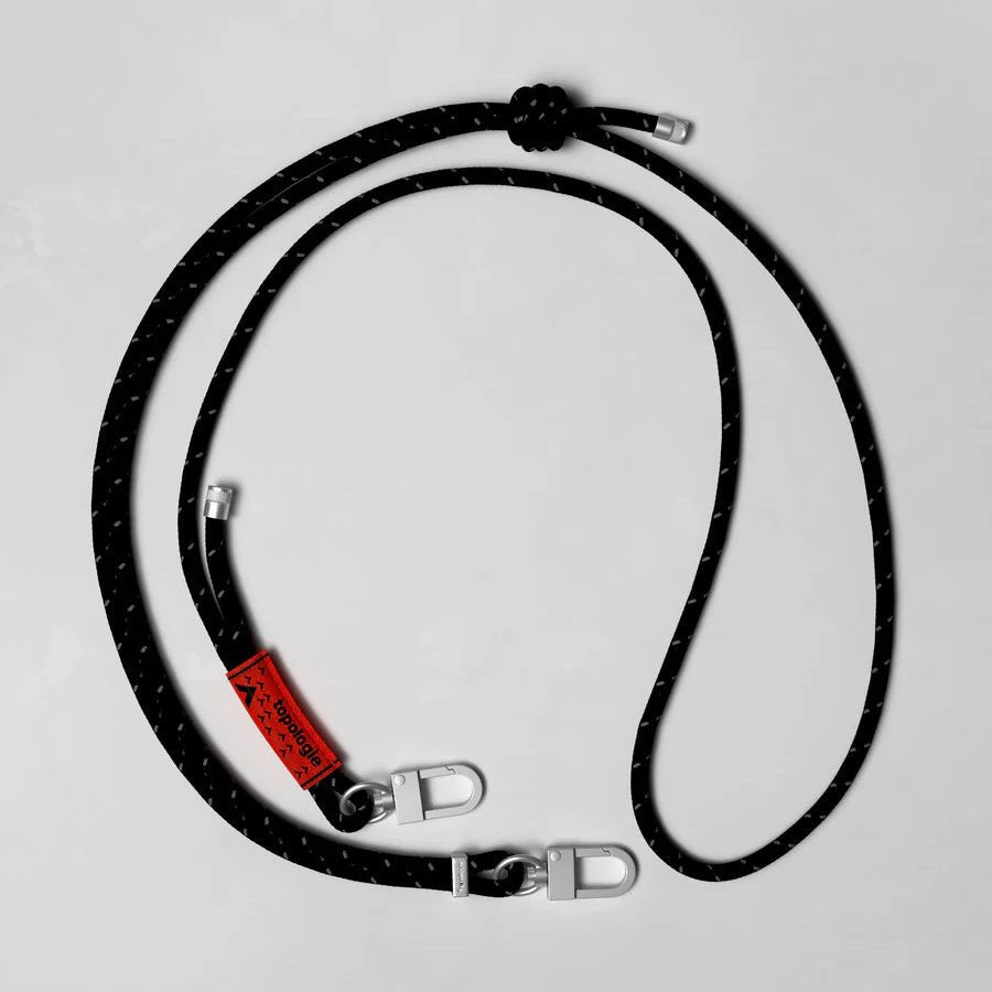Topologie 6.0mm rope strap showing textured braided design and adjustable metal clasp.