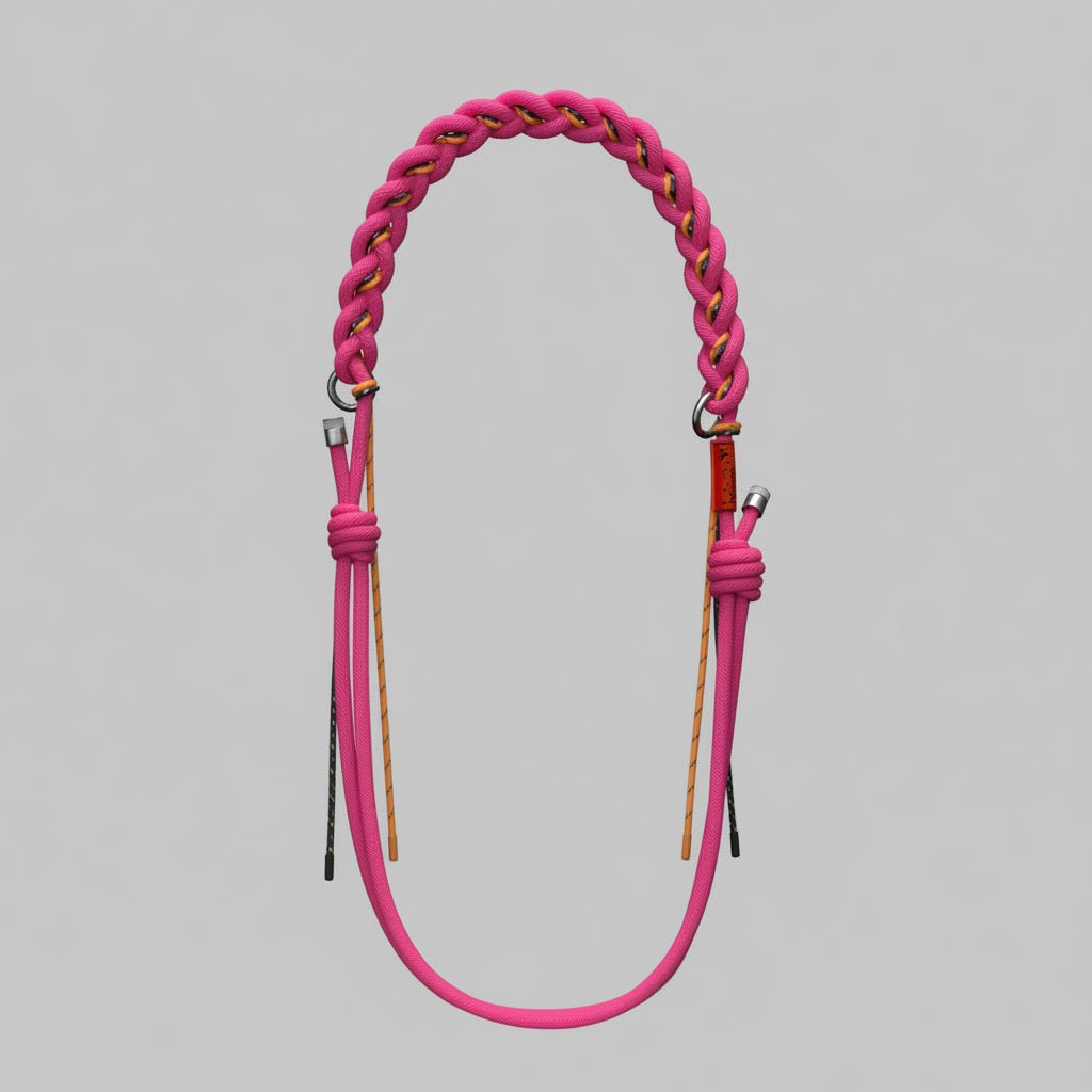 Topologie braided O rope strap, 8.0mm thickness, showcasing durable woven design and sturdy loop for versatile use
