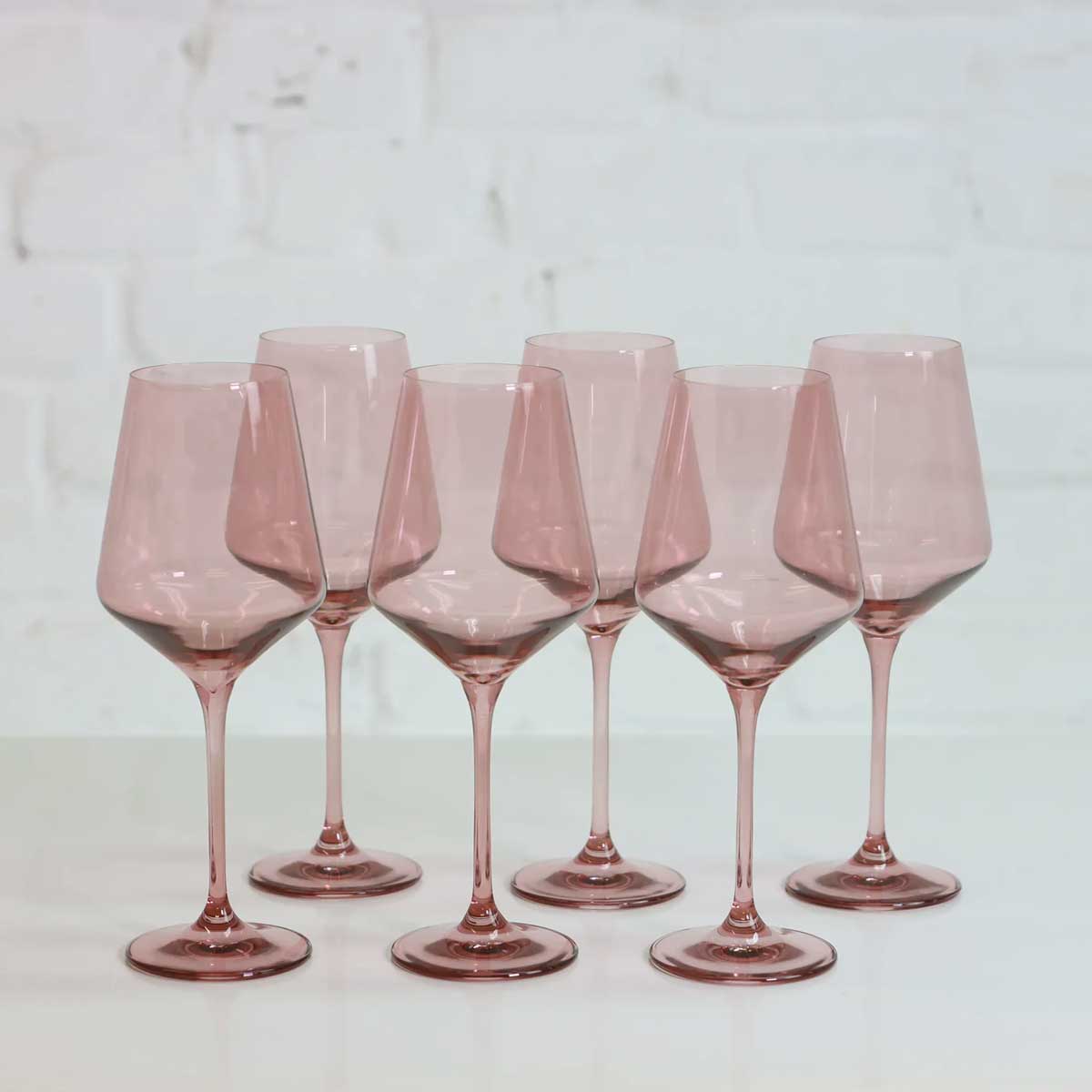 Farbiges Weinglas, Smoky Rosé, 6er Set, Ufer Glassware