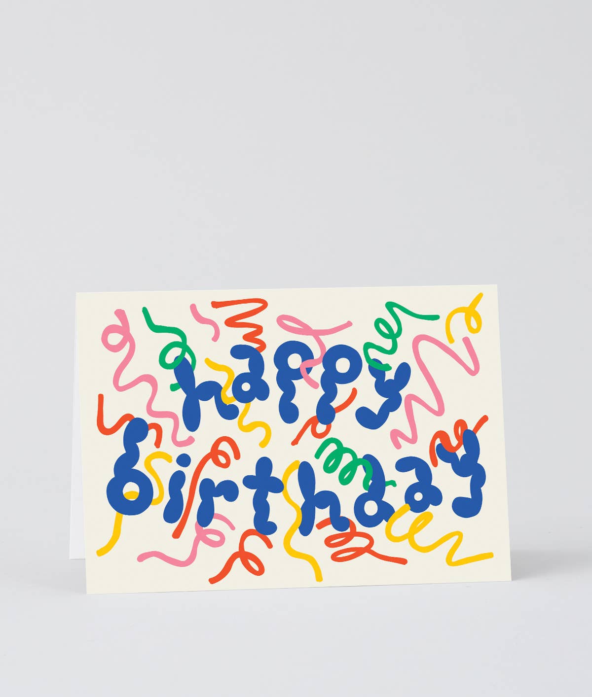 'Happy Birthday Streamers' Embossed Greetings Card