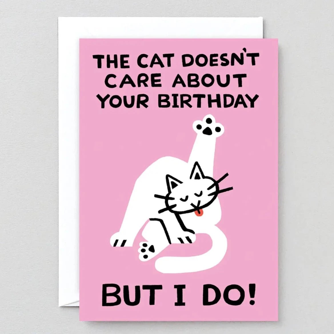 The Cat Doesn’t Care - Grußkarte