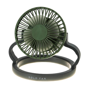 SOLO FAN Khaki - Portable fan and LED Light with remote control