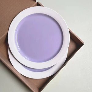 Plate Large  Ivory/ Light Purple, Studio About