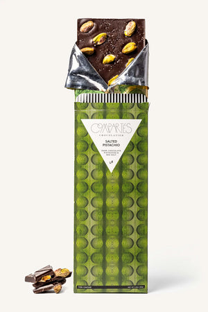 Dunkler Schokoriegel mit gesalzenen Pistazien - Compartés Chocolatier