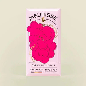 Meurisse Dark Chocolate with Puffed Quinoa & Pink Pepper